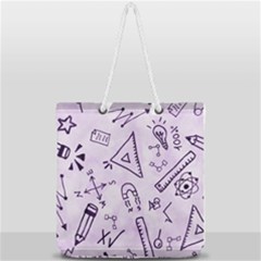 Science Research Curious Search Inspect Scientific Full Print Rope Handle Tote (large) by Uceng