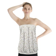 Background Ornamental Pattern Graphic Seamless Strapless Top by Uceng