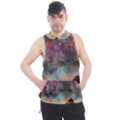 Mountain Space Galaxy Stars Universe Astronomy Men s Sleeveless Hoodie by Uceng