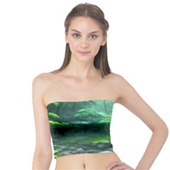 River Forest Woods Nature Rocks Japan Fantasy Tube Top by Uceng