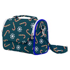 Christmas Seamless Pattern With Candies Snowflakes Satchel Shoulder Bag by Uceng