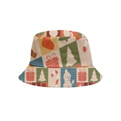 Cute Christmas Seamless Pattern Vector  - Inside Out Bucket Hat (kids) by Uceng