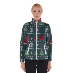 Beautiful Knitted Christmas Pattern Women s Bomber Jacket by Uceng