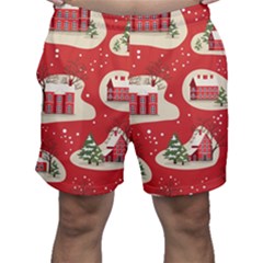 Christmas New Year Seamless Pattern Men s Shorts by Uceng