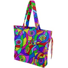 Colorful Stylish Design Drawstring Tote Bag by gasi