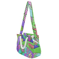 Colorful Stylish Design Rope Handles Shoulder Strap Bag by gasi