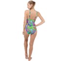 Colorful stylish design High Neck One Piece Swimsuit View2