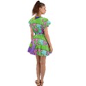 Colorful stylish design Flutter Sleeve Wrap Dress View2