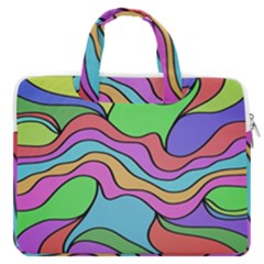 Colorful Stylish Design Macbook Pro 13  Double Pocket Laptop Bag by gasi