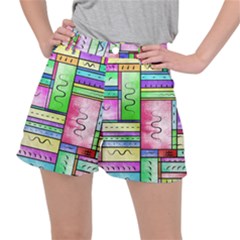 Colorful Pattern Ripstop Shorts by gasi