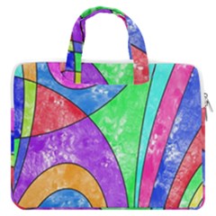 Colorful Stylish Design Macbook Pro 13  Double Pocket Laptop Bag by gasi