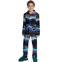 Digitalgalaxy Kids  Long Sleeve Velvet Pajamas Set by Sparkle