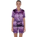 Violet Nature Satin Short Sleeve Pajamas Set View1