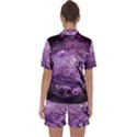 Violet Nature Satin Short Sleeve Pajamas Set View2