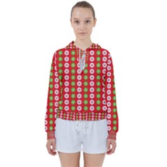 Festive Pattern Christmas Holiday Women s Tie Up Sweat by Ravend