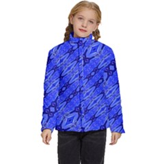 Abstract Tech Modern Pattern Kids  Puffer Bubble Jacket Coat by dflcprintsclothing