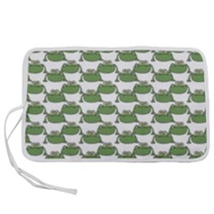 Funny Frog Cartoon Drawing Motif Pattern Pen Storage Case (m) by dflcprintsclothing