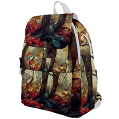 Abstract Texture Forest Trees Fruits Nature Leaves Top Flap Backpack by Pakemis