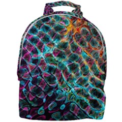 Fractal Abstract Waves Background Wallpaper Mini Full Print Backpack by Pakemis