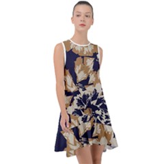 Abstract Flowers Background Pattern Frill Swing Dress by Ravend