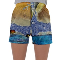 Abstract Painting Art Texture Sleepwear Shorts by Ravend