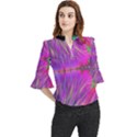 Fractal Fractals Abstract Art Loose Horn Sleeve Chiffon Blouse View1