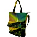 Scenic View Of Aurora Borealis Stretching Over A Lake At Night Shoulder Tote Bag View1