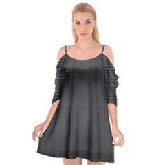 Small Grey Black Plaid Cutout Spaghetti Strap Chiffon Dress by violetheavensky