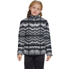 Abstract Geometric Collage Pattern Kids  Puffer Bubble Jacket Coat by dflcprintsclothing