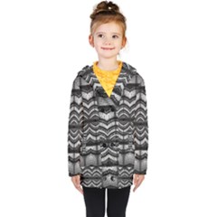 Abstract Geometric Collage Pattern Kids  Double Breasted Button Coat by dflcprintsclothing