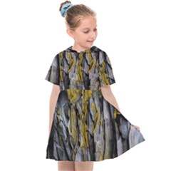 Rock Wall Crevices  Kids  Sailor Dress by artworkshop