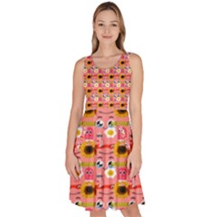 Egg Eyes Knee Length Skater Dress With Pockets by Sparkle