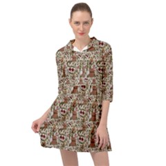 Pattern  Mini Skater Shirt Dress by Gohar