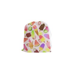 Ice Cream Pink Drawstring Pouch (xs) by PaperDesignNest