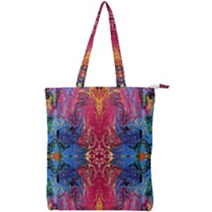 Firey Repeats I Double Zip Up Tote Bag by kaleidomarblingart