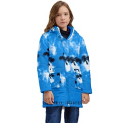 Trees & Sky In Martinsicuro, Italy  Kid s Hooded Longline Puffer Jacket by ConteMonfrey