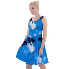 Trees & Sky In Martinsicuro, Italy  Knee Length Skater Dress by ConteMonfrey