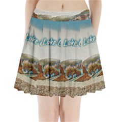 Malcesine Castle On Lake Garda Pleated Mini Skirt by ConteMonfrey