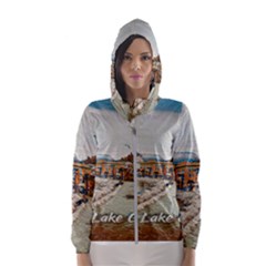 Birds And People On Lake Garda Women s Hooded Windbreaker by ConteMonfrey