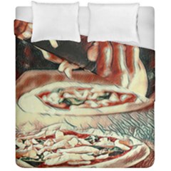 Naples Pizza On The Making Duvet Cover Double Side (california King Size) by ConteMonfrey