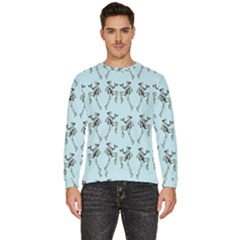 Jogging Lady On Blue Men s Fleece Sweatshirt by TetiBright