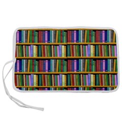 Books On A Shelf Pen Storage Case (l) by TetiBright