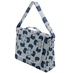 Blue Dolphins Pattern Box Up Messenger Bag by TetiBright