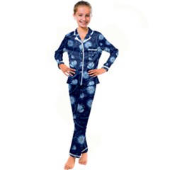 Flower Kid s Satin Long Sleeve Pajamas Set by zappwaits