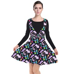 Retro Arrows Plunge Pinafore Dress by Sparkle