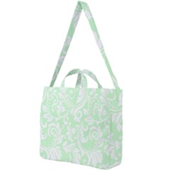 Clean Ornament Tribal Flowers  Square Shoulder Tote Bag by ConteMonfrey