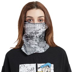 Antique Mapa Mundi Revisited Face Covering Bandana (two Sides) by ConteMonfrey