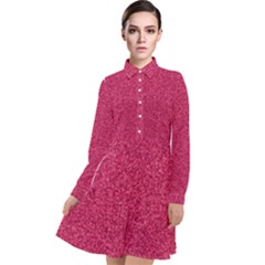 Aero Png-50red Long Sleeve Chiffon Shirt Dress by cw29471