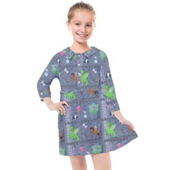 Micro Dnd Kids  Quarter Sleeve Shirt Dress by NerdySparkleGoth