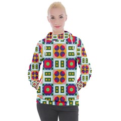 Shapes In Shapes 2                                                               Women s Hooded Pullover by LalyLauraFLM